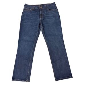 Mens Members Mark Premium Stretch Denim Straight Fit Jeans 36x30 Dark Wash